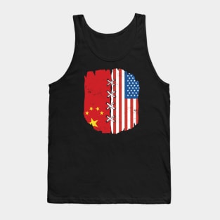 Proud Chinese American Heritage // China & USA Flags Tank Top